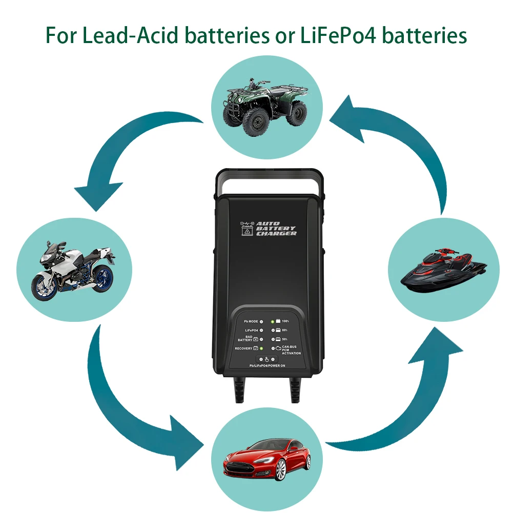 New Arrive 12v 3.8a Lead Acid And Lifepo4 Battery Motorcycle Charger