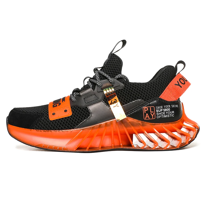 

New Blade Sneakers For Young Generation Mesh Breathable Running Shoes Men Autumn Night Reflective Chaussures Stable Shoes