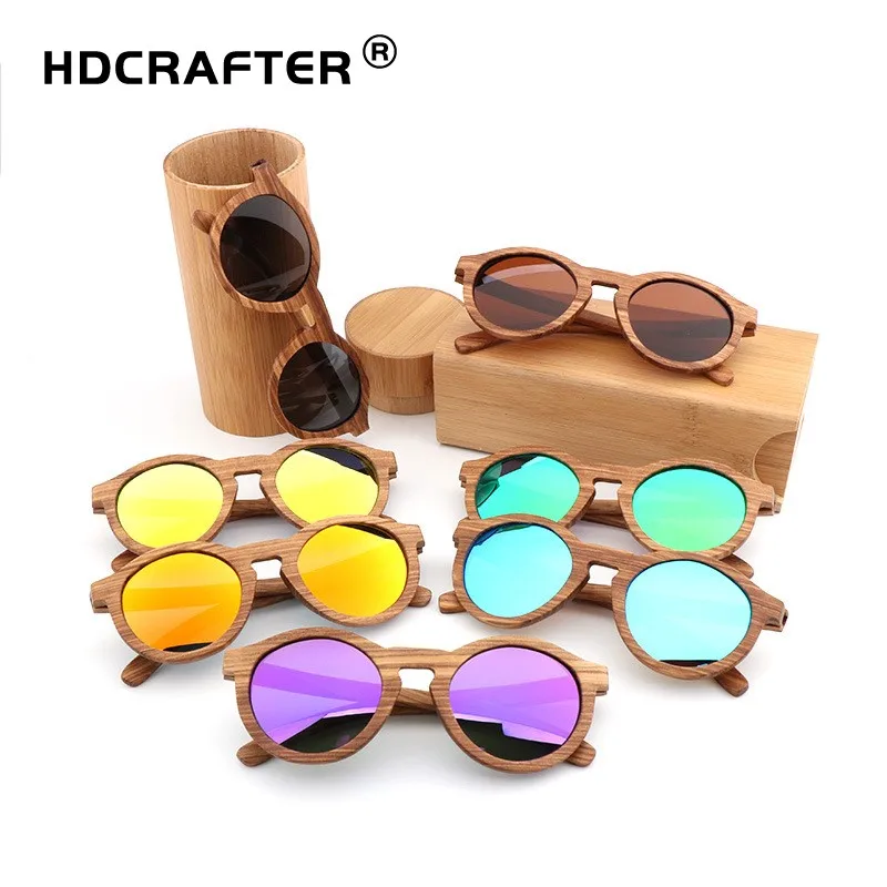 

High end polarized custom engraved wood sun glasses river unisex fashion frame retro bamboo eyeglasses oversize shades CE