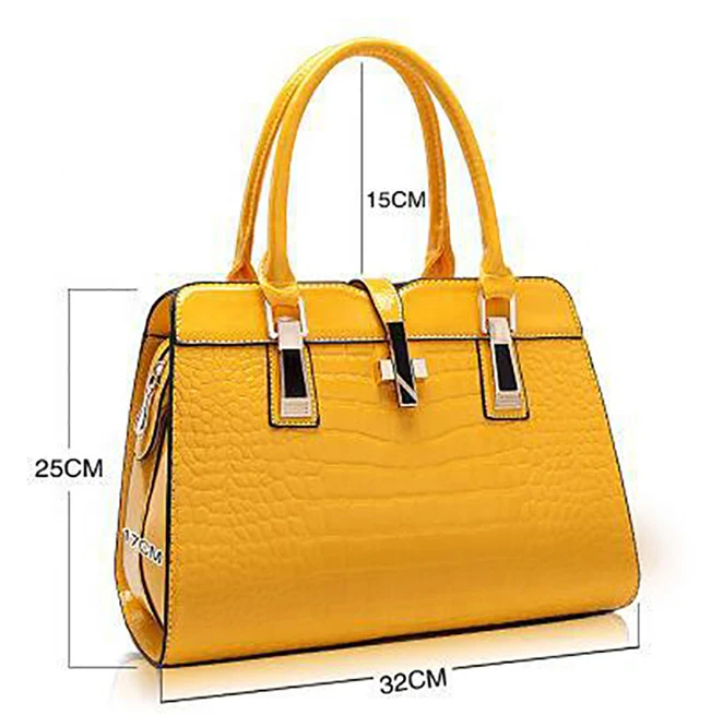 

2021 New Patent Leather Crocodile Leather Handbags Unique Vintage PU Purse Korea Hand Bag for Women Ladies Shoulder Bags, 6 colors