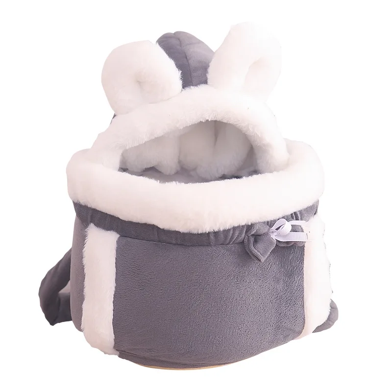 

pet carriers bags Keep Warm In Winter Pets Suitable For Small Pets Carrier Can External Warm Hands Cute Cat Hanging Chest Bag, 4 colors