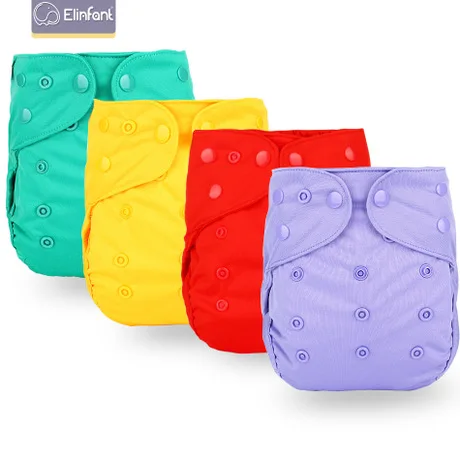 

Elinfant reusable new plain pure color  adjustable anti leak cloth diaper cover waterproof washable baby nappy, Pink,yellow,grey,white,purple,green,red