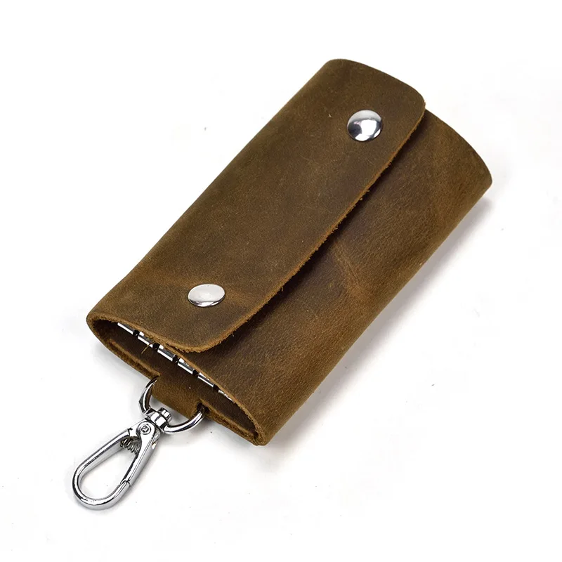 

Top crazy horse genuine leather key case bag