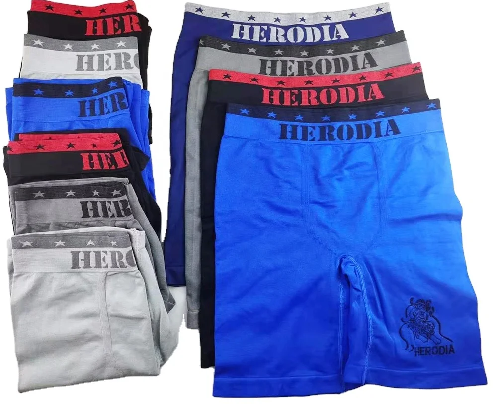 

Promotion Hot Style Design Hot Long Boxer Comfortable Breathable Panty Nylon Print Men Underwear, Mixed