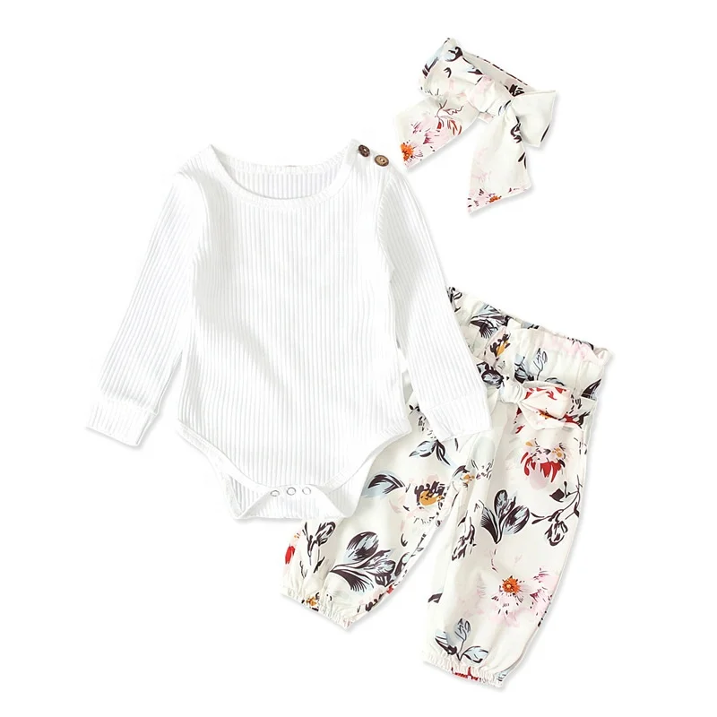 

B51954A European kids clothes little girls fashion printed pants sets, Show