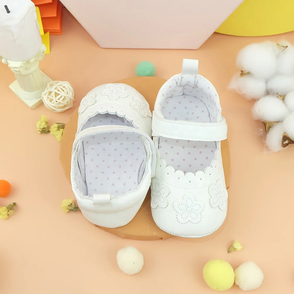 
Infant baby girl baptism dress shoes bebe mary jane slip-On 