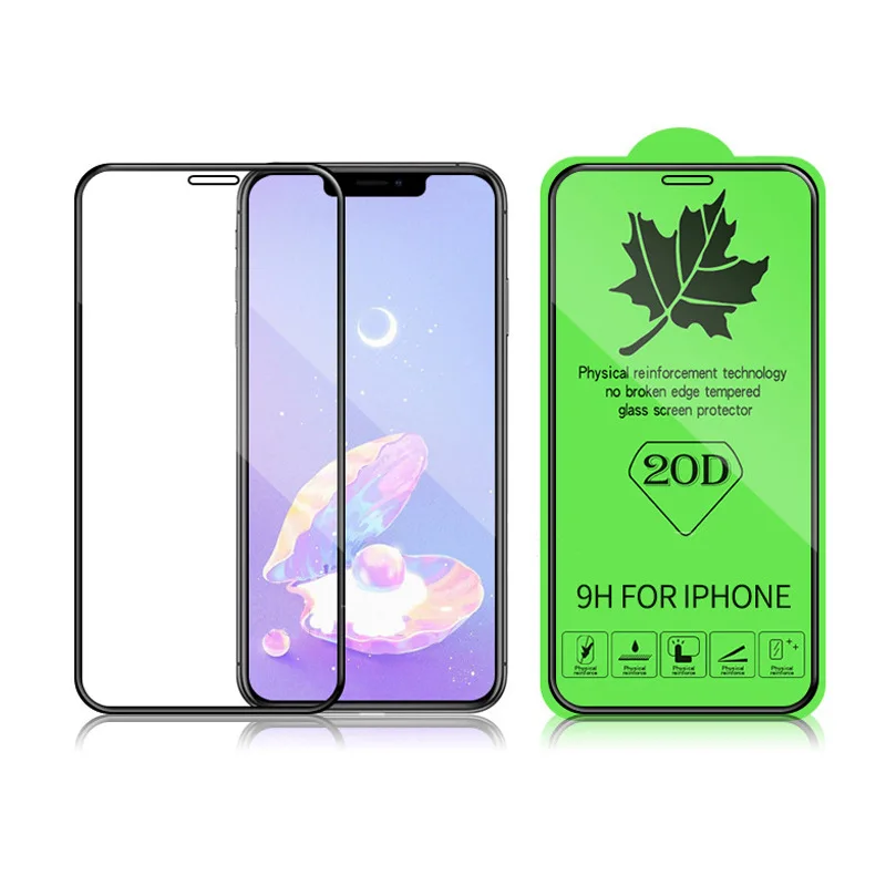 

2019 New Hot Full 20D HD Privacy Mobile Phone Tempered Glass Screen Protector For iPhone 11 Pro max, Black ,white