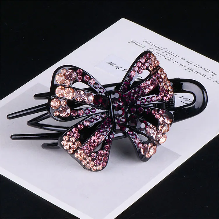 

hot selling good quality plastic hair clips for women diamonds hair clip girls