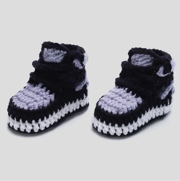 

Newborn Baby Girls Boys Casual Shoes Handmade Crochet Sneaker Booties Crochet Baby Shoes