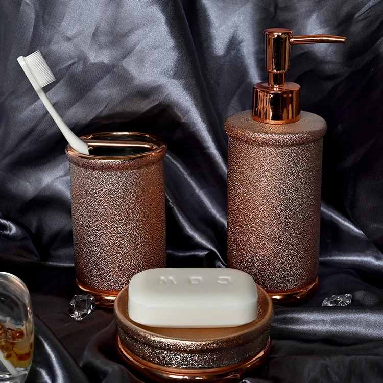 

Wholesale Decorative Home Accessories Designers Luxury Bathroom Hotel Set
