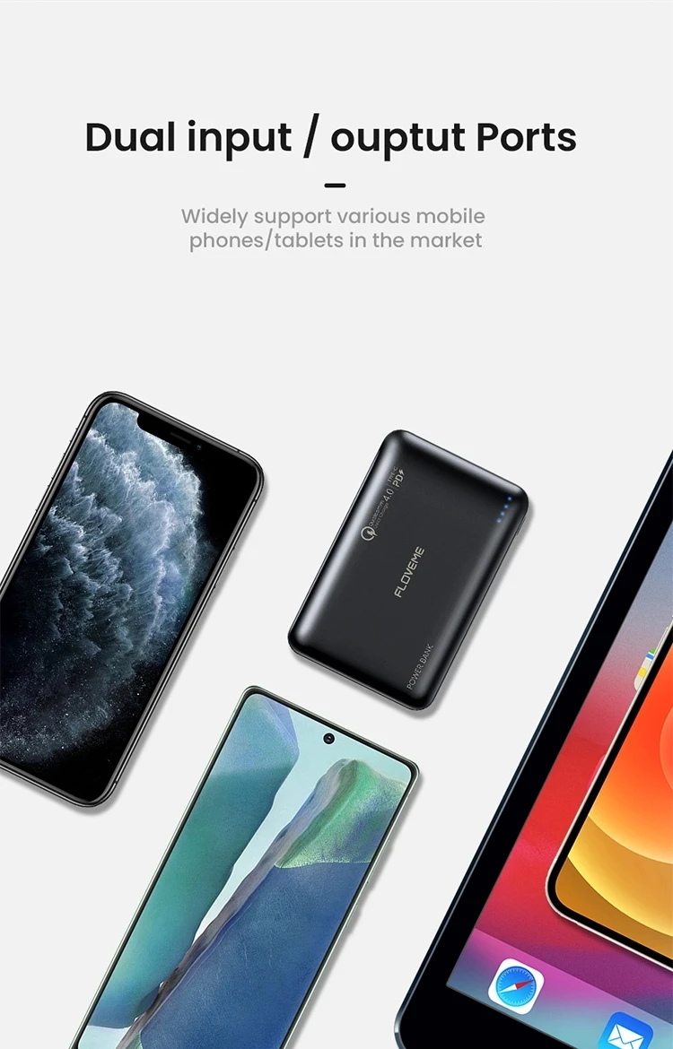 FLOVEME New QC4.0 22.5W Fast Charging Usb C PD Power Bank 10000 Mah Dual Usb Ports Portable Charger Powerbank - ANKUX.COM