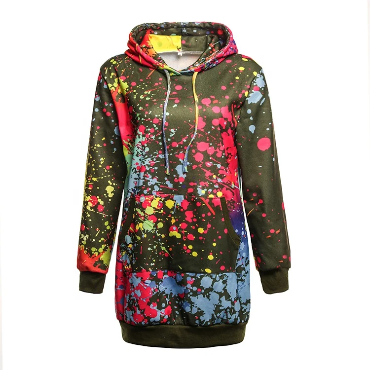 

Wholesale High Quality Tie Dyeing Print Women Outwear hoodie, Same as pcis