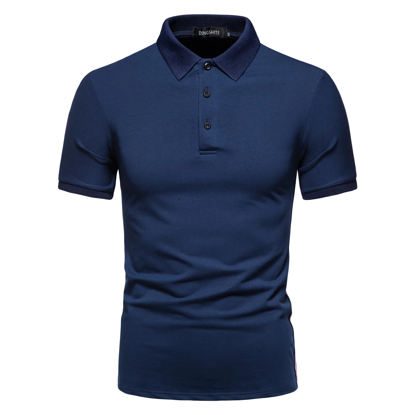 

Custom Printed Men's Regular-fit Quick-dry Golf Navy Blue Mens Polo Shirt