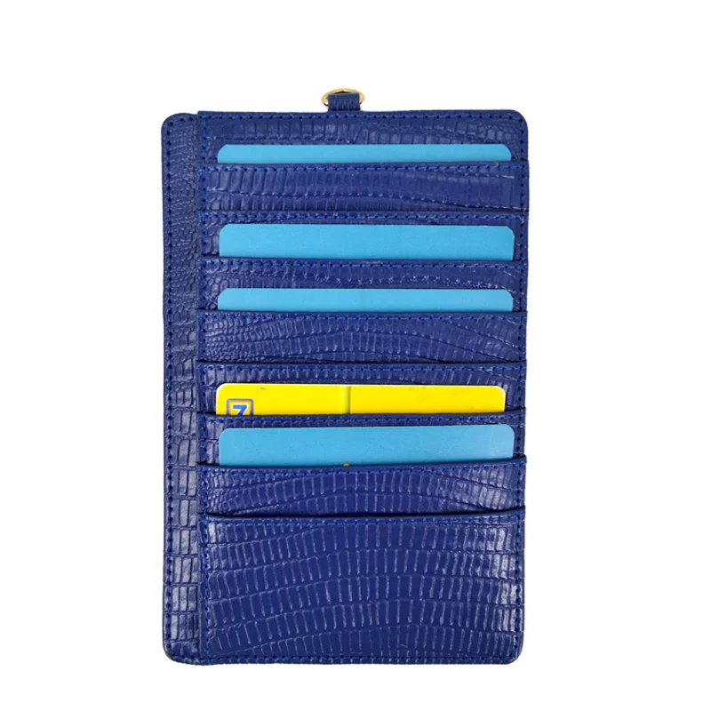 

Ysure Slim Minimalist Lizard Pattern Credit Card Holder Front Pocket RFID Blocking Leather Wallets, Customized