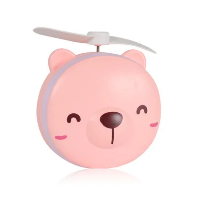 

Mini Portable Cute Pig Head Shape Rechargeable Fan Makeup Mirror LED Fill Light you will be safe even touching it unexpectedly., As shown