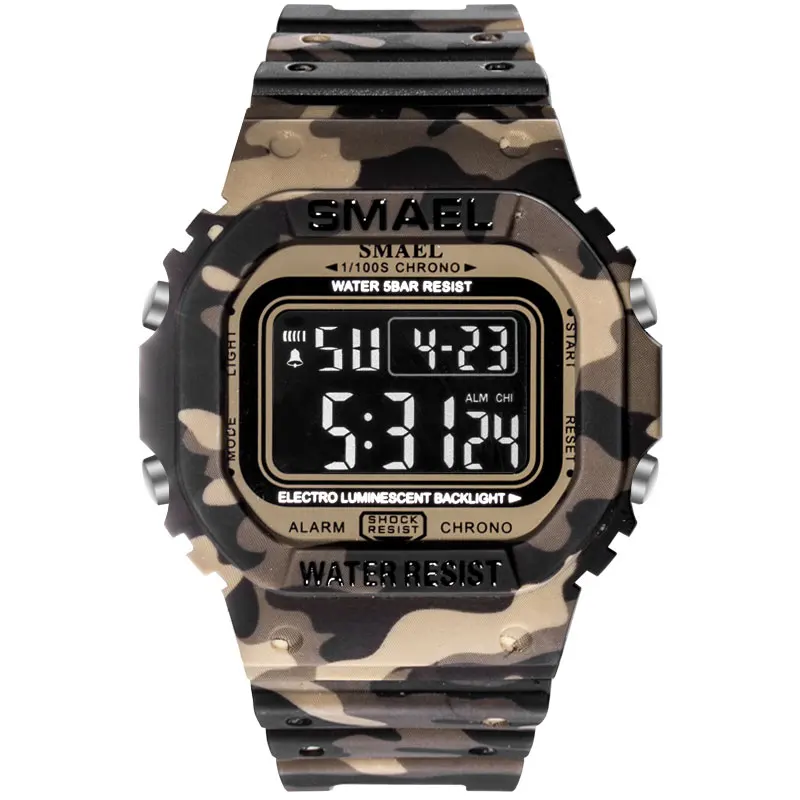 

NEW SMAEL 1801MC Camouflage digital watch water resistant custom watch, 6 colors