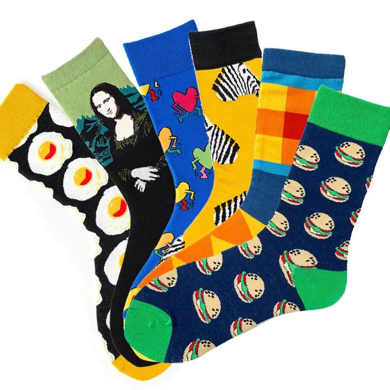 

Unisex Custom Sock Comic Character Cotton Funky Funny Cartoon Men Socks Funny Socks with Animals Customize Hang tag and Packing, Custom color