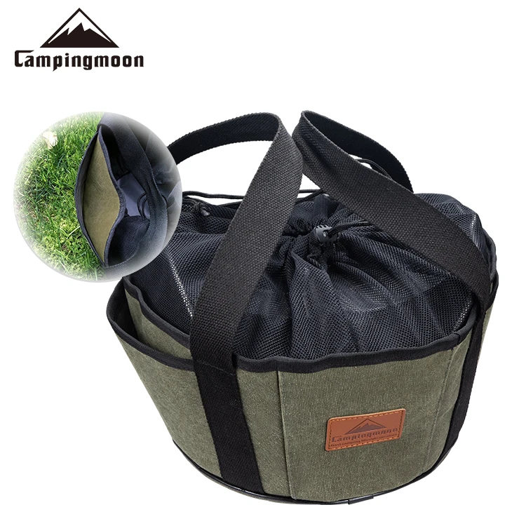 

Outdoor Camping Storage BBQ Messenger Pot Grill Storage Handbag Bag Camping Cooler Box Bags, As shown
