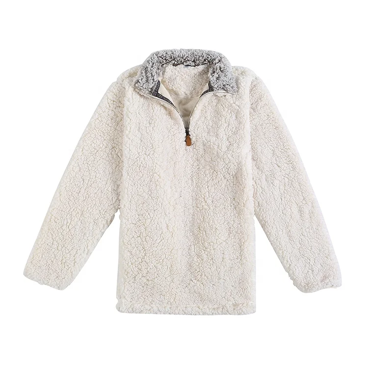 frosted sherpa pullover