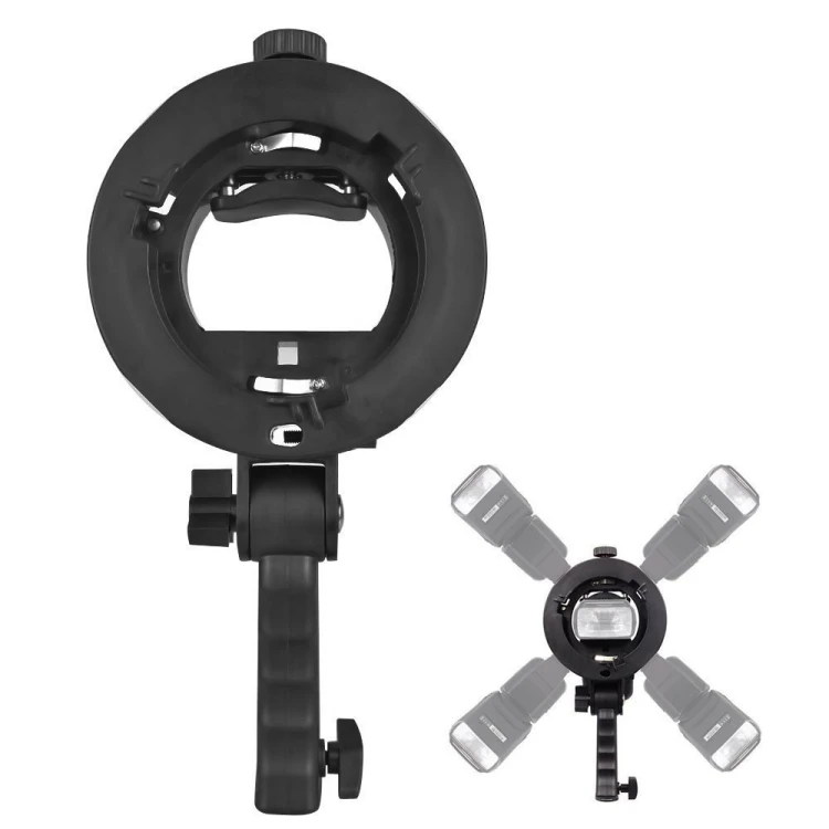 

S Type Portable Top Flash Bracket with Bowen Mount Photography Portable S-type Flash Light Bracket