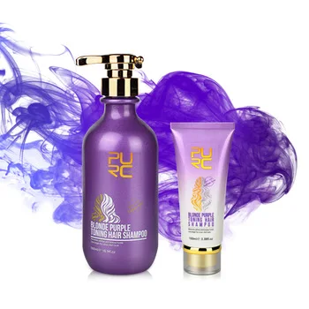 

PURC Purple Color Shampoo Nourishing Anti Brassy Silver Blonde Hair Shampoo Factory Wholesale