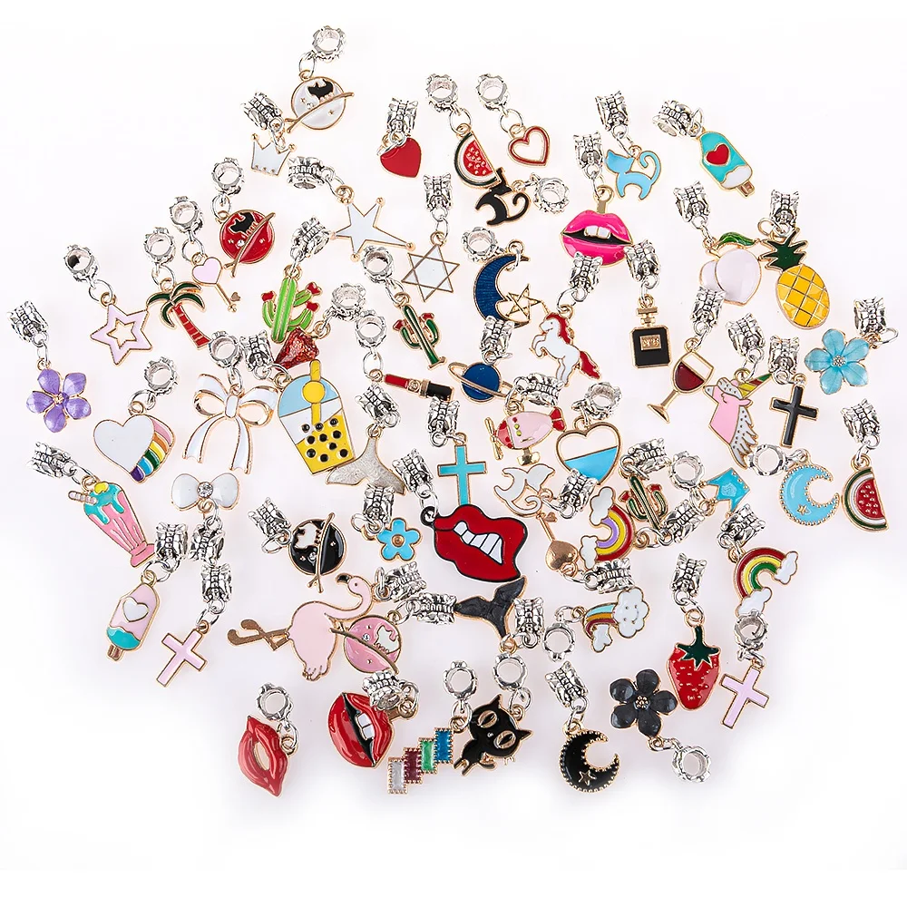

DIY 50 style mix cheap wholesale designer alloy metal gold charms pendants for women bracelet Jewelry Making charms, Picture show