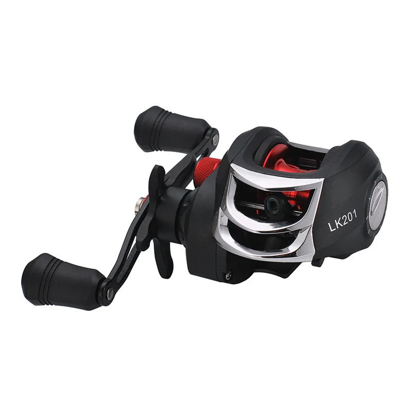 

New Low Profile Design High Speed Gear Ratio 17+1 BB 18LB Carbon Fiber Drag Baitcasting Fishing Reel with Magnet Braking System, Snakeskin pattern