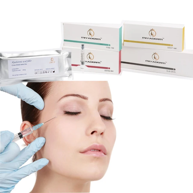 

MIYADERM injectable hyaluronic acid gel dermal filler for anti wrinkle 1ml 2ml syringe