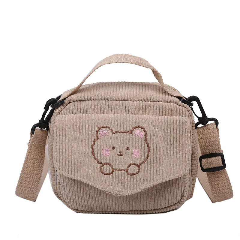 

Japanese cute and cute embroidered bear Nylon Bag Shoulder Bag Women Crossbody Bags For Women Girls