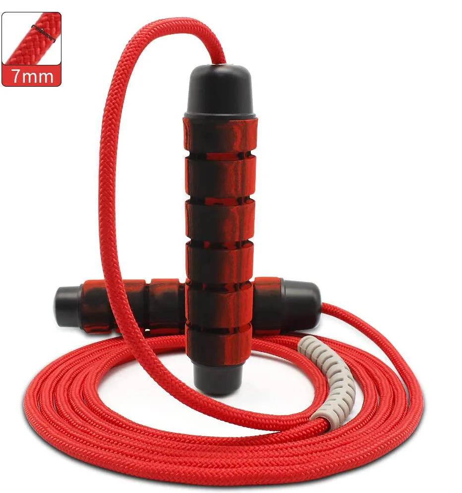 

Speed Jump Rope Ball Bearing Exercise Weighted Jump Ropes Adjustable Length Memory Foam Exercise Handle, Red