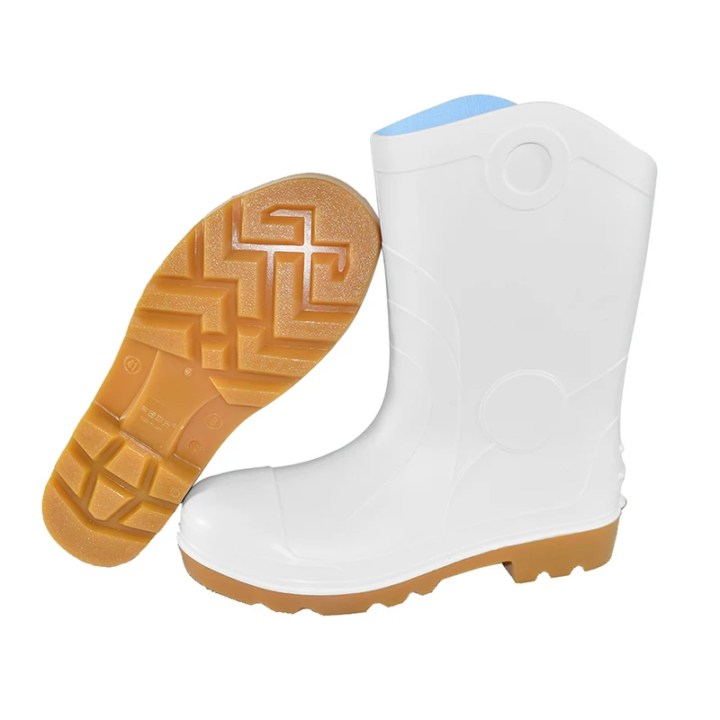 

Hot Sale PVC Soft And Comfortable Fashionable Anti-smash Cheap Mid-calf Safety Rain Boots Men For Work, Customized