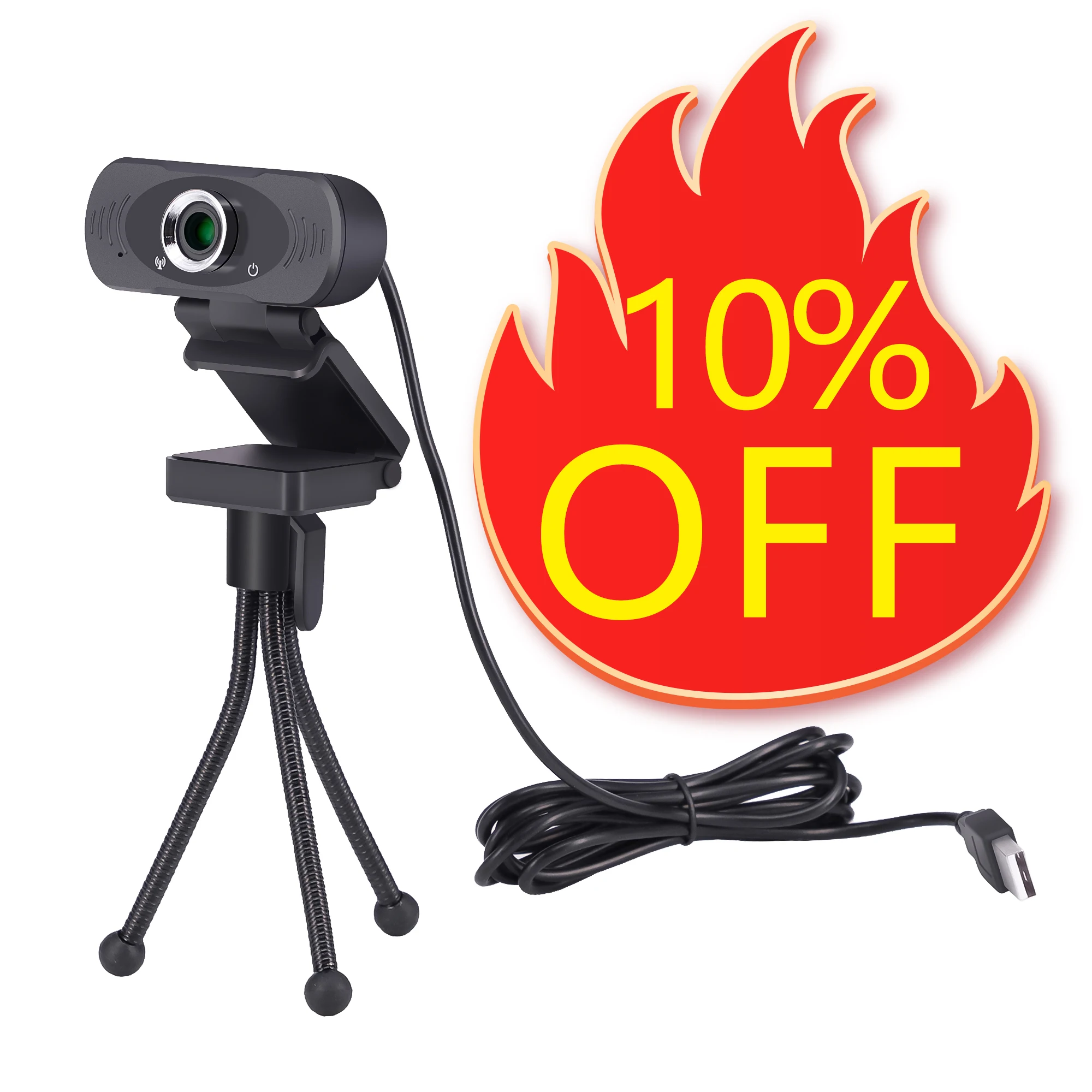 

Webcam Full HD 1080P web camera USB Computer hd webcam with Tripod and Privacy Shutter