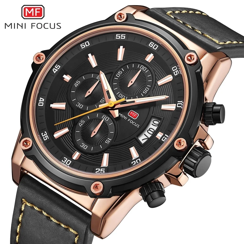 

Mini Focus 0175G Brand Male Quartz Wristwatch Calendar Waterpoof Casual Men's Pointer Watches