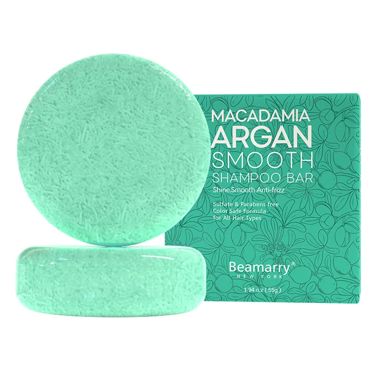 

High Quality Parabens Free Argan Oil Smooth Shampoo Solid Bar for all Hair