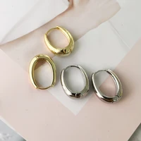 

25mm*19mm Gold Wide Oval Hoop Earrings for Women Minimalist Earrings Hoops Morden Huggie Earrings
