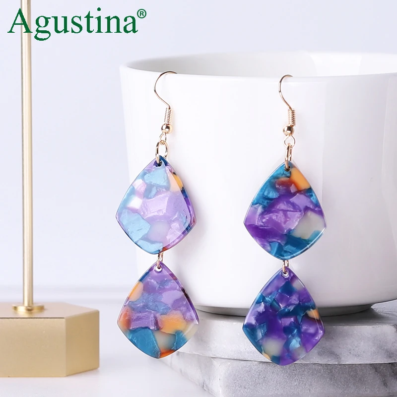 

Agustina hottest selling style drop acrylic jewelry fashion modern earrings
