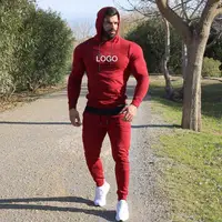 

Blank Mens Sets with Custom Logo Tracksuits with Stripe Cotton Jogging Suits Men Autumn Plain Training Sportswear Men 2019