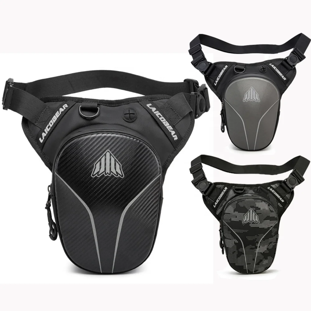 

Hip Motorbike Gray Motorcycle Thigh Bag Waterproof Motorcycle Drop Leg Bag Carbon Fiber Motocross Waist Bag Large Capacity