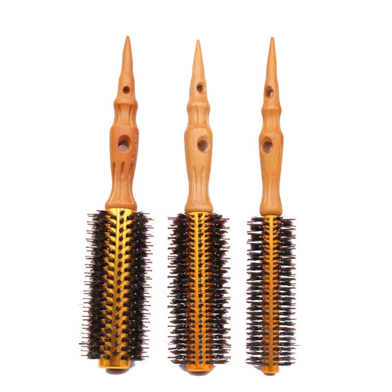 

High Standard Popular Professional Salon Wooden Round Brush Hair Curling Round Comb
