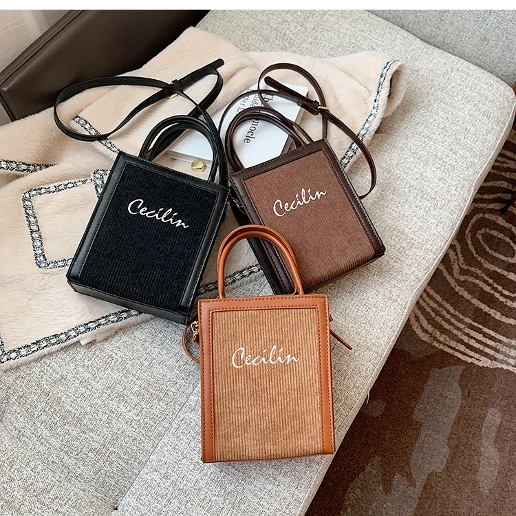 

Newest fashion custom logo high handle women square crossbody purses and handbags, 3 colors