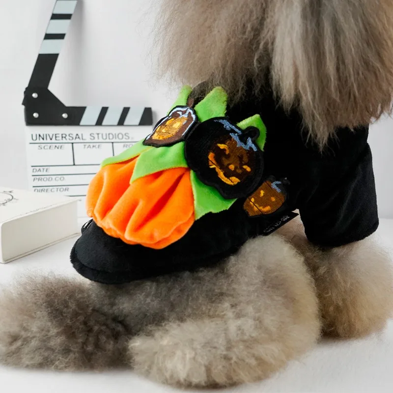 

Hot Sale Winter Warm Funny Halloween Cat Costume Chihuahua Yorkie Coat Jacket Pet Dog Clothes, As shown in details