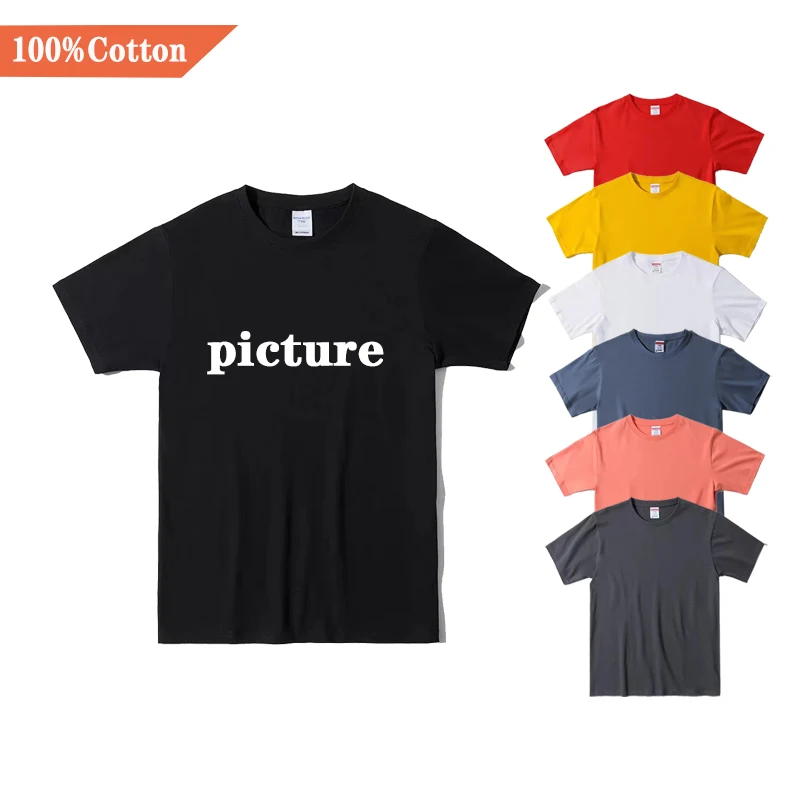 

Wholesale High Quality 100% Cotton Custom Print Graphic LOGO Plus Size Men's O-Neck Blank T Shirt