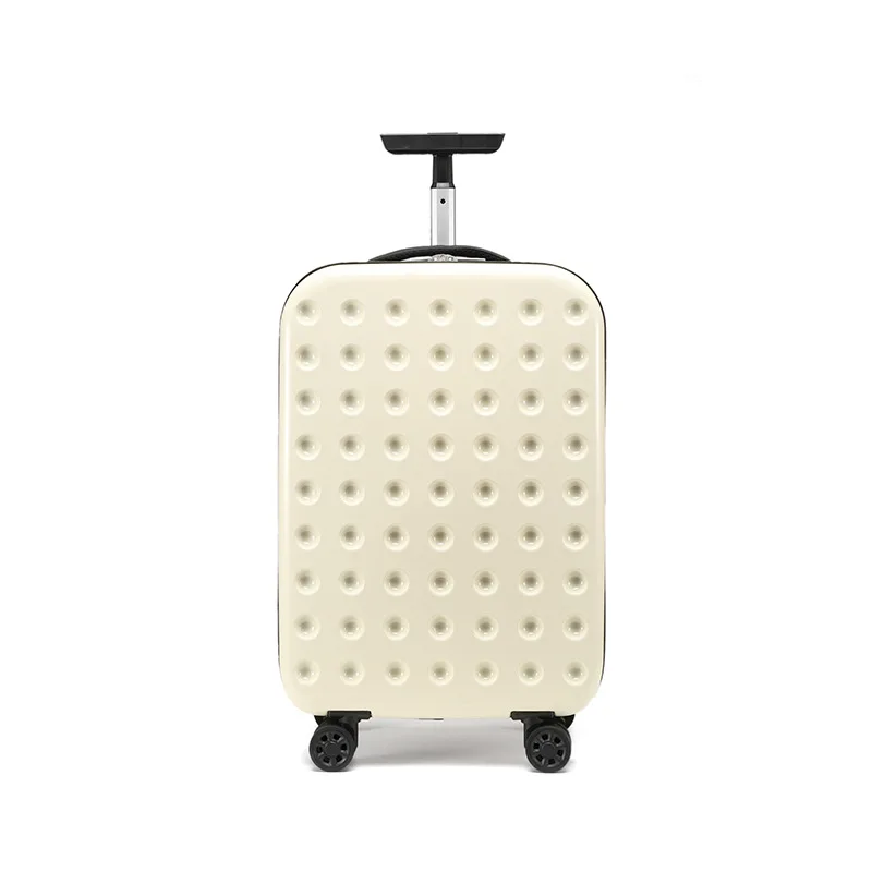 

luxury latest designed silent wheel trolley business travel luggage set multi-functional following suitcase