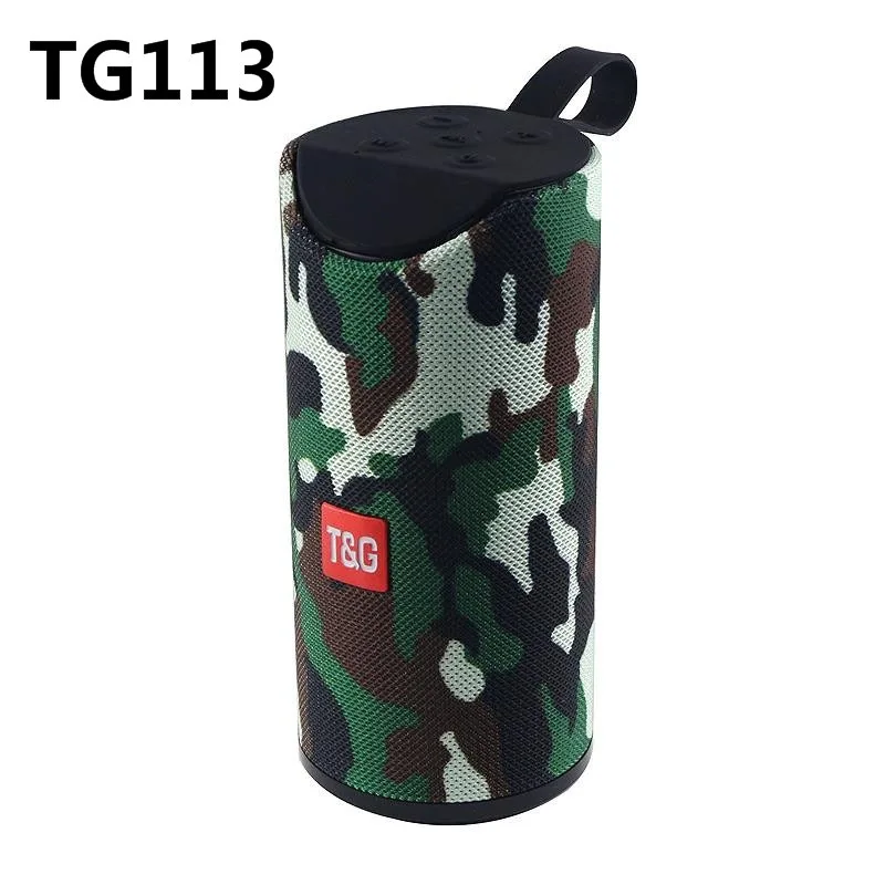 

TG113 Waterproof Stereo Bass Fabric Wireless Outdoor Loudspeaker Wireless Mini Column Music Speaker TG113, Blue,red white,green,blcak