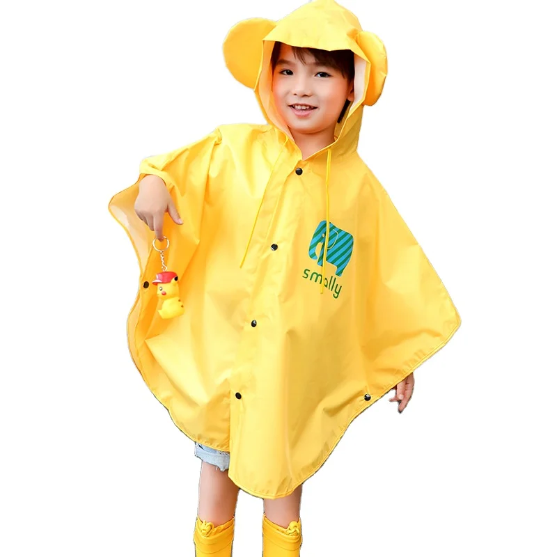 

Children's poncho waterproof Cape raincoat student environmental raincoat with hats