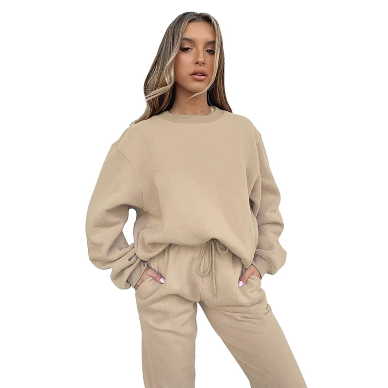 

2021 new arrivals autumn high fashion 2 two piece long pants set tracksuit womensweatsuit clothes outfits clothing