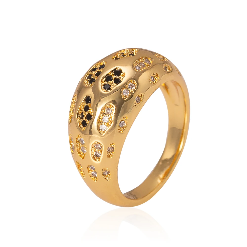 

Custom Made Factory Black Brass Cubic Zirconia Faith Friendship Gold Signet Ring