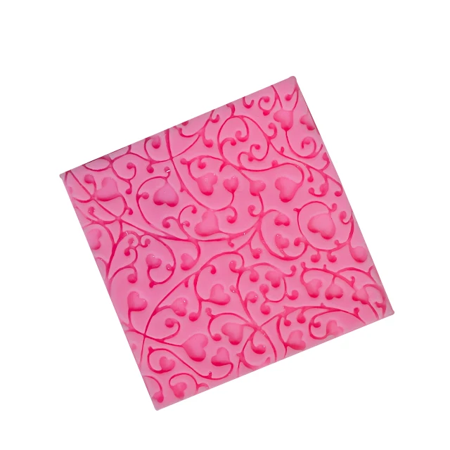 

Silicone resin mold cake lace chocolate fudge decoration tools, Pink