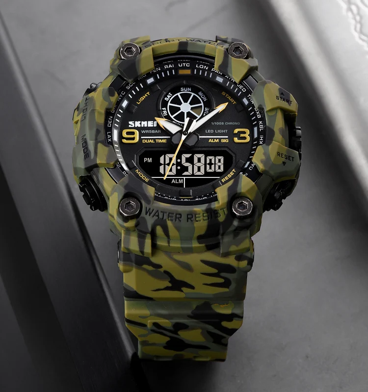 

Skmei 1818 Shock Men Military Army Mens Watch Reloj Led Digital G Style Sport Watch for Men Analog Watches Male Relojes