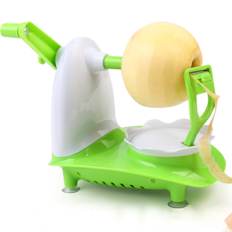 

DD525 Cheap Hand-operated Fruits Peeling Slicer Parer Skiving Machines Apples Corer Apple Peeler Manual Peeler, Green/pink